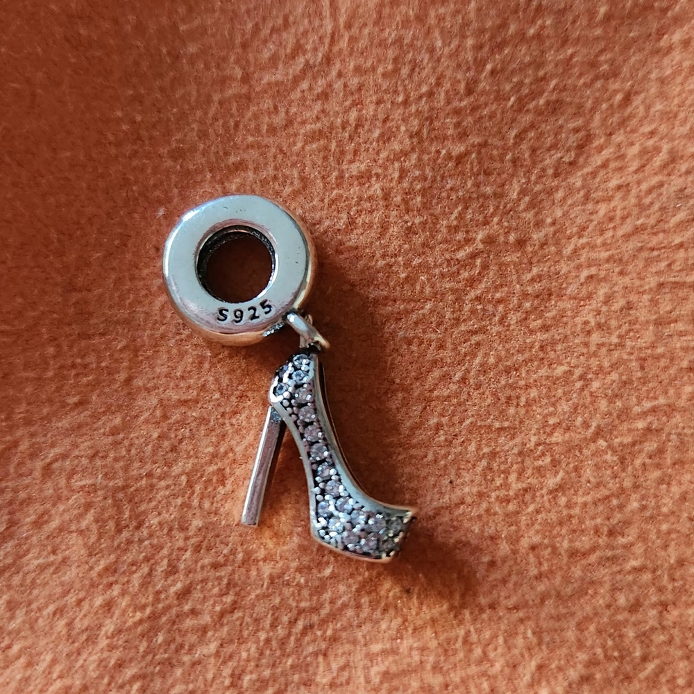 Silver High Heel Charm Pendant